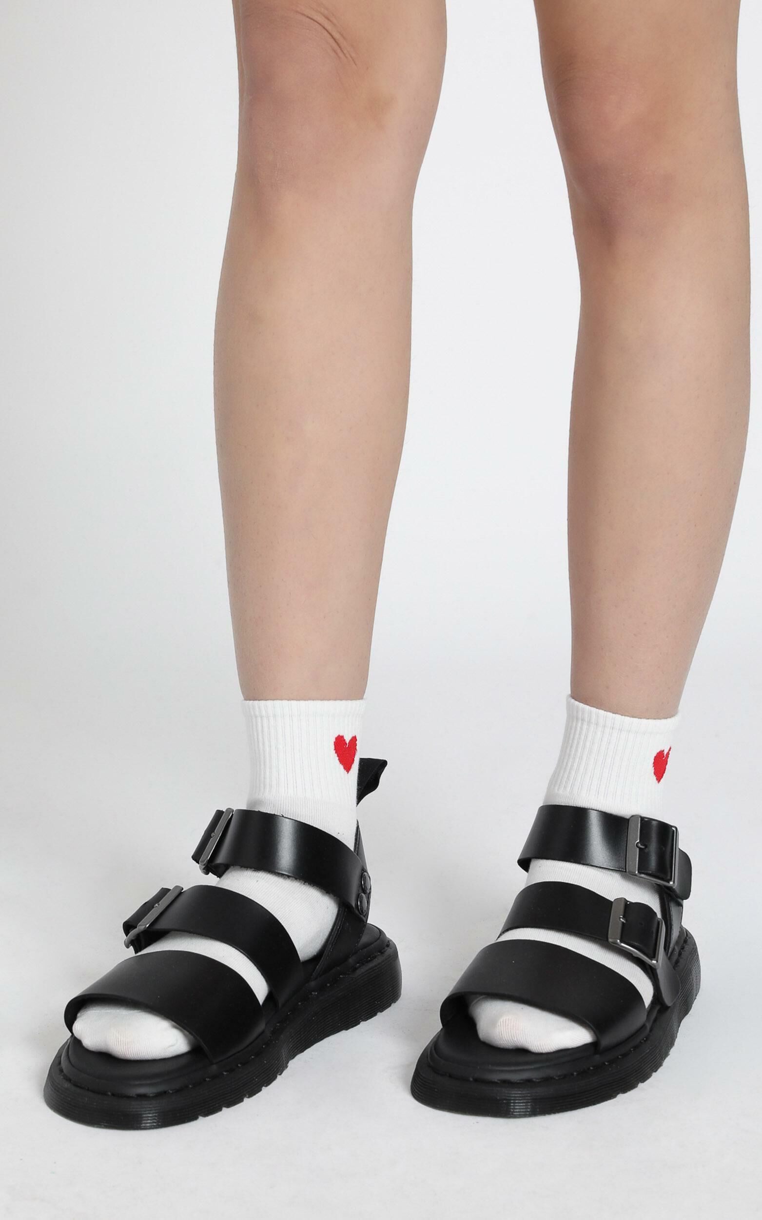 Doc marten store sandals with socks