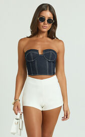 Cassandra Shorts - High Waisted Fitted Micro Shorts in White | Showpo