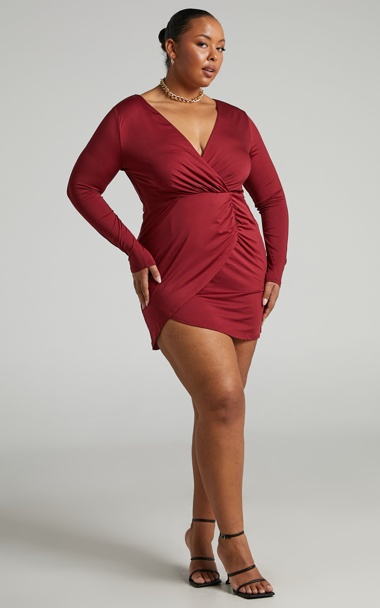 Long sleeve tulip dress top