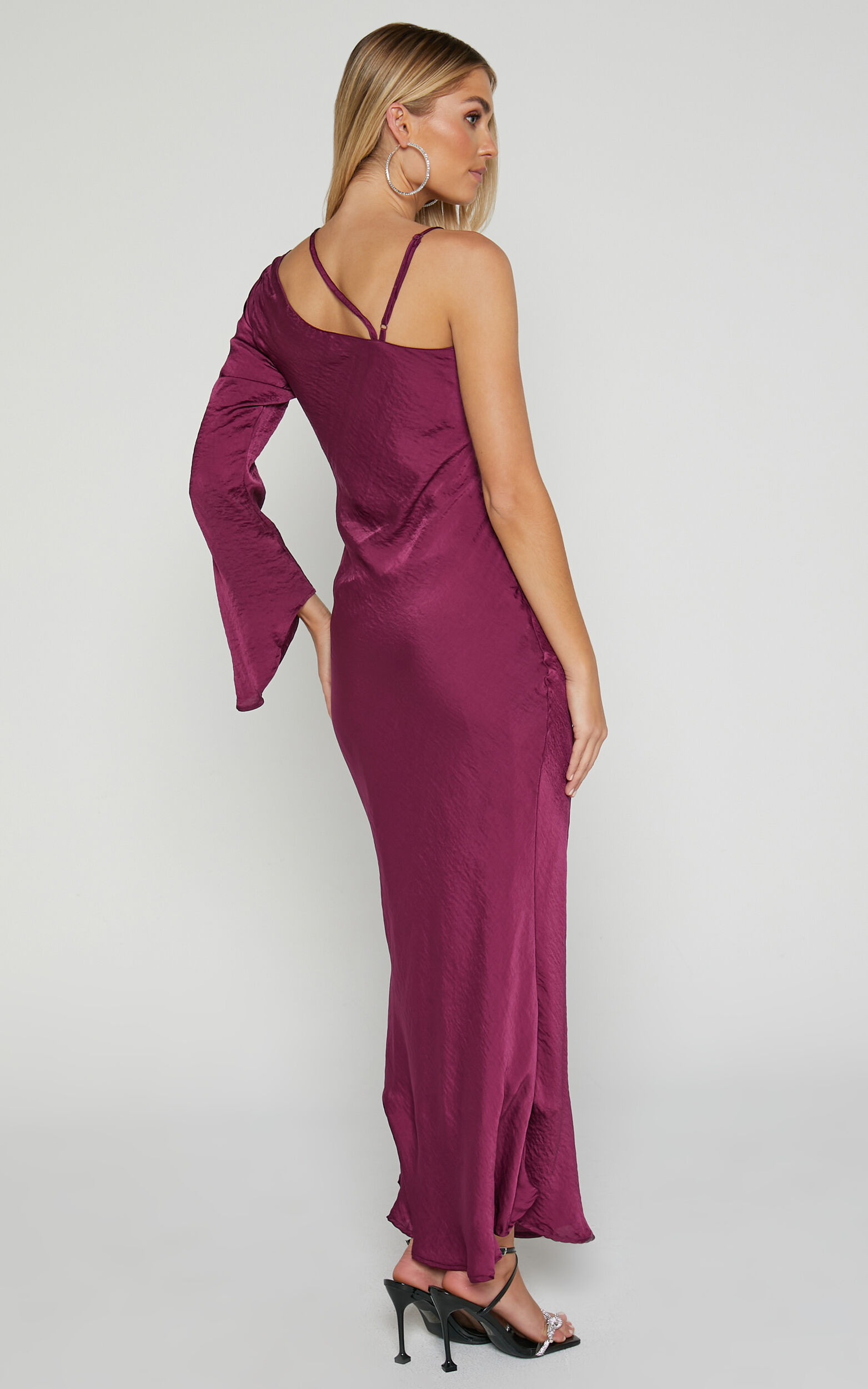 Plum One Shoulder Dress