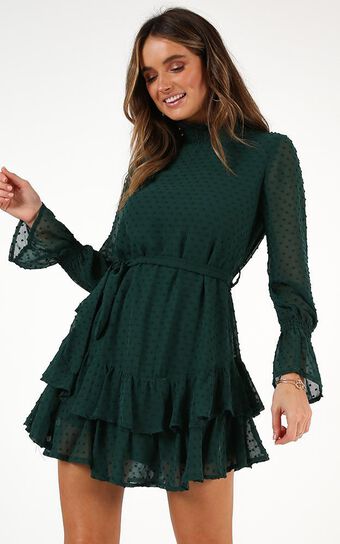 Could You Tell Dress In Forest Green