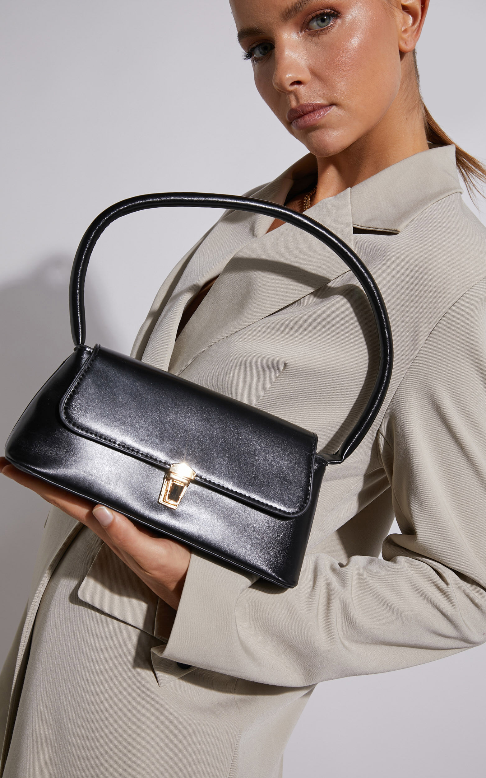 Cannes Mini Baguette Bag in Black Showpo EU