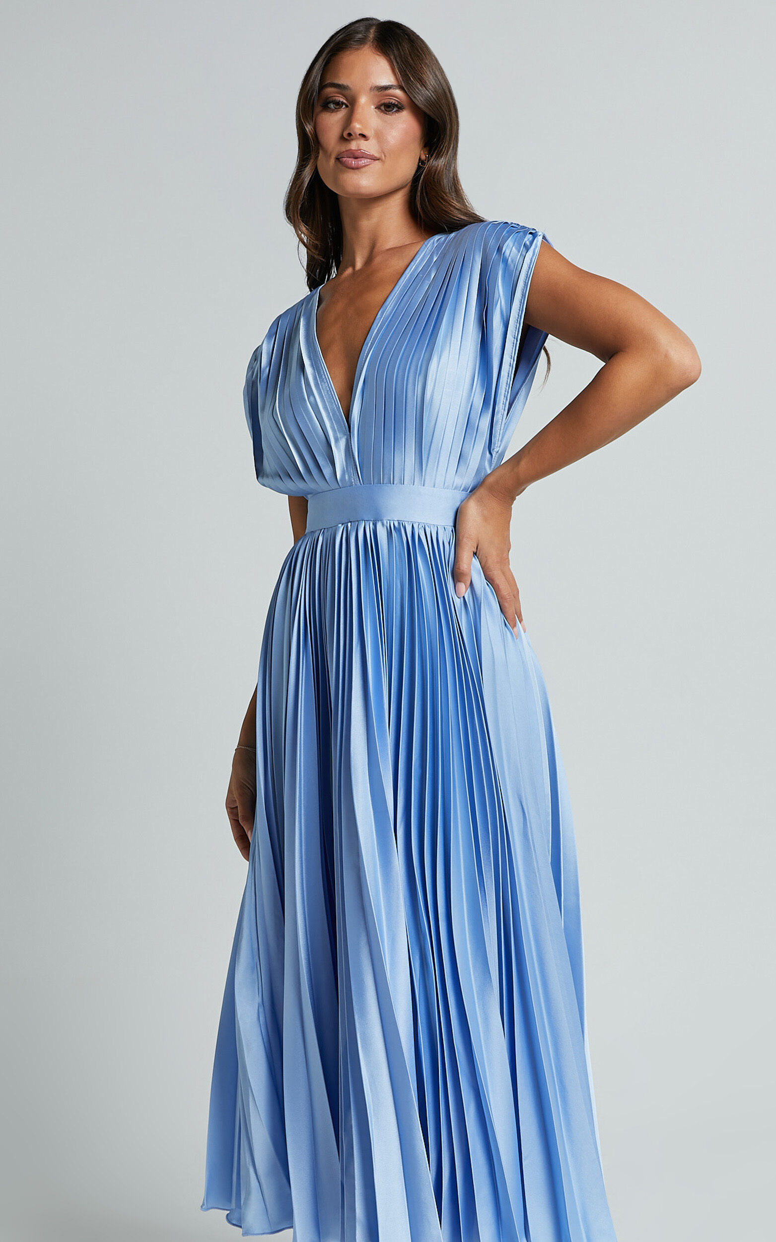 Silk pleated dress new arrivals