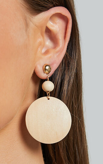 Jamie Earrings - Oversized Drop Earrings in Natural