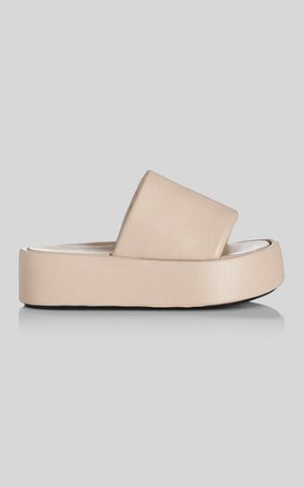 Alias Mae - Andi Slides in Cream Leather