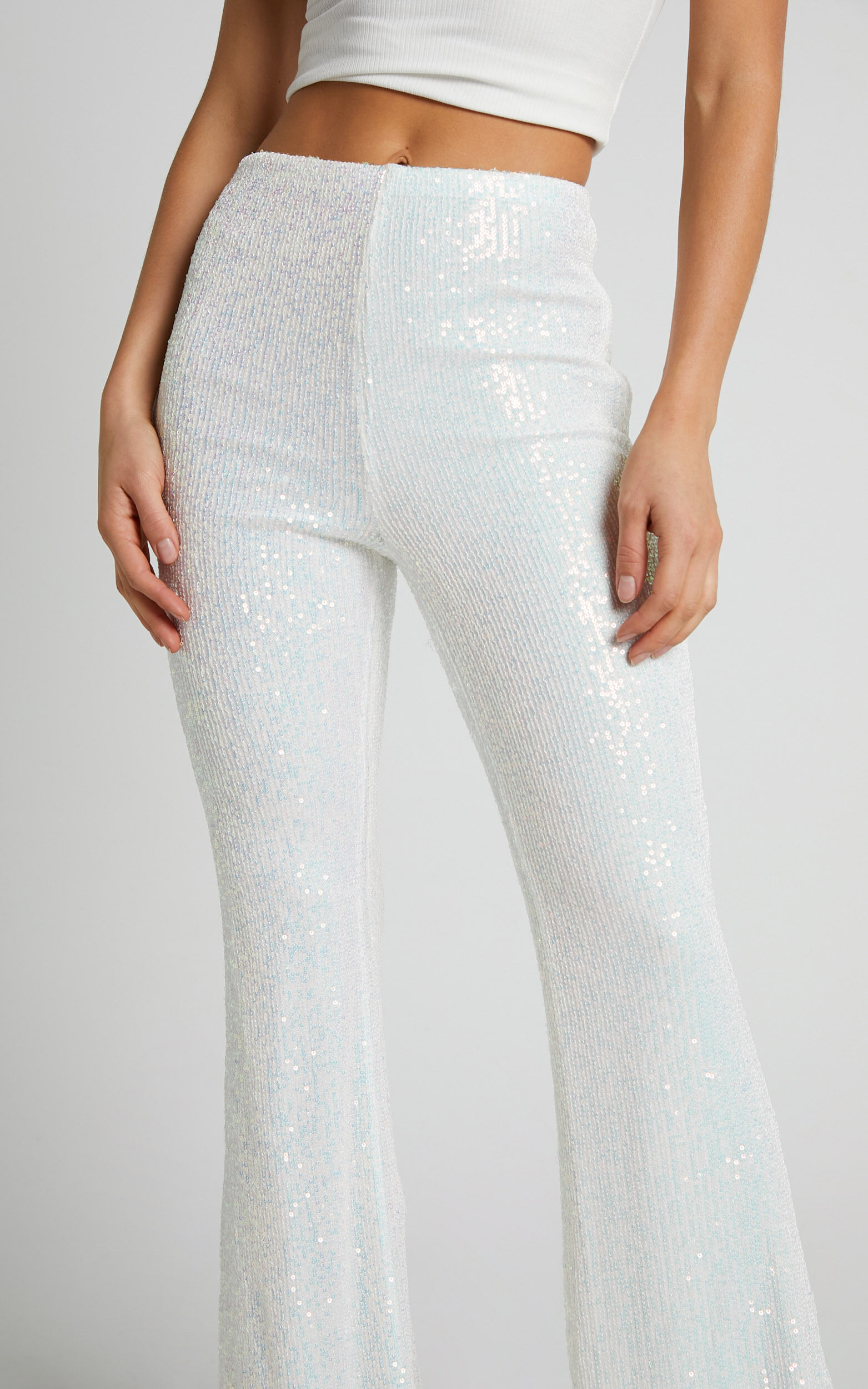 Sequin Flare Pants