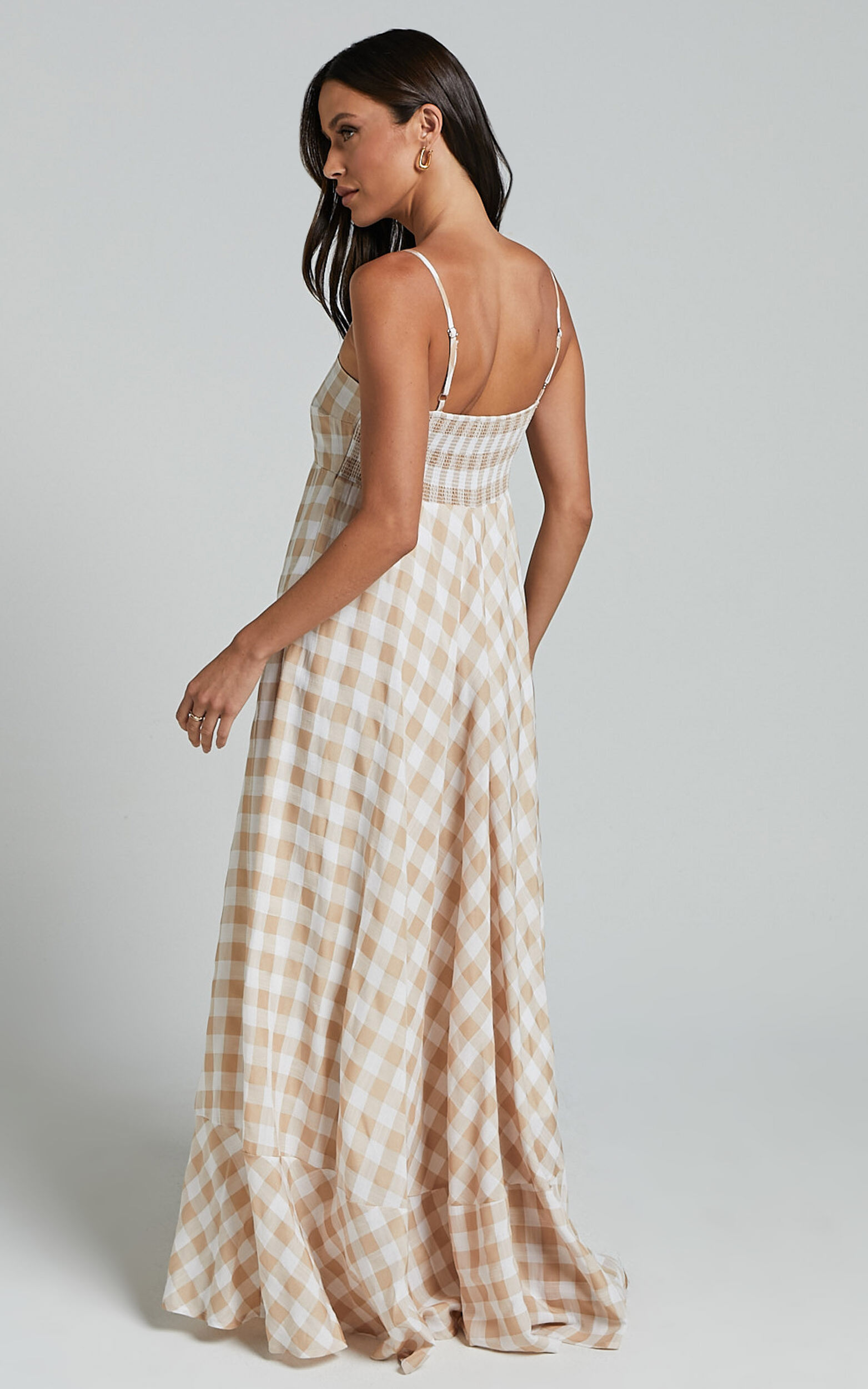 Vittoria White Asymmetric Puff-Sleeve Split Maxi Dress