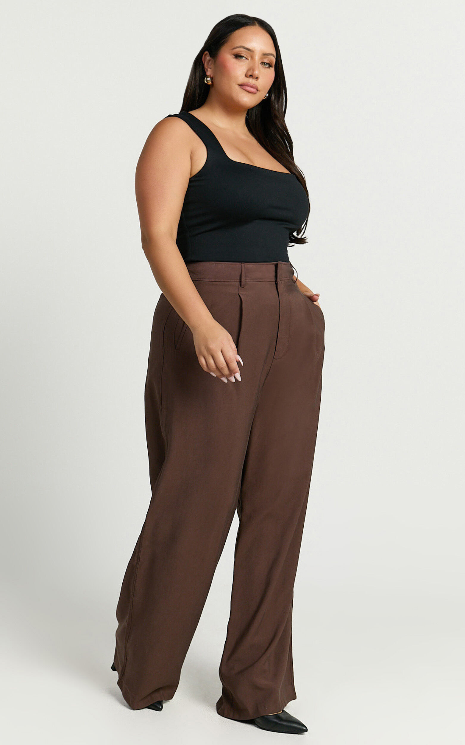 Augustus Pants - High Waisted Wide Leg Tailored Pants in
