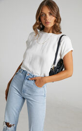 Tinaya Top - Raglan Shell Top in White | Showpo USA