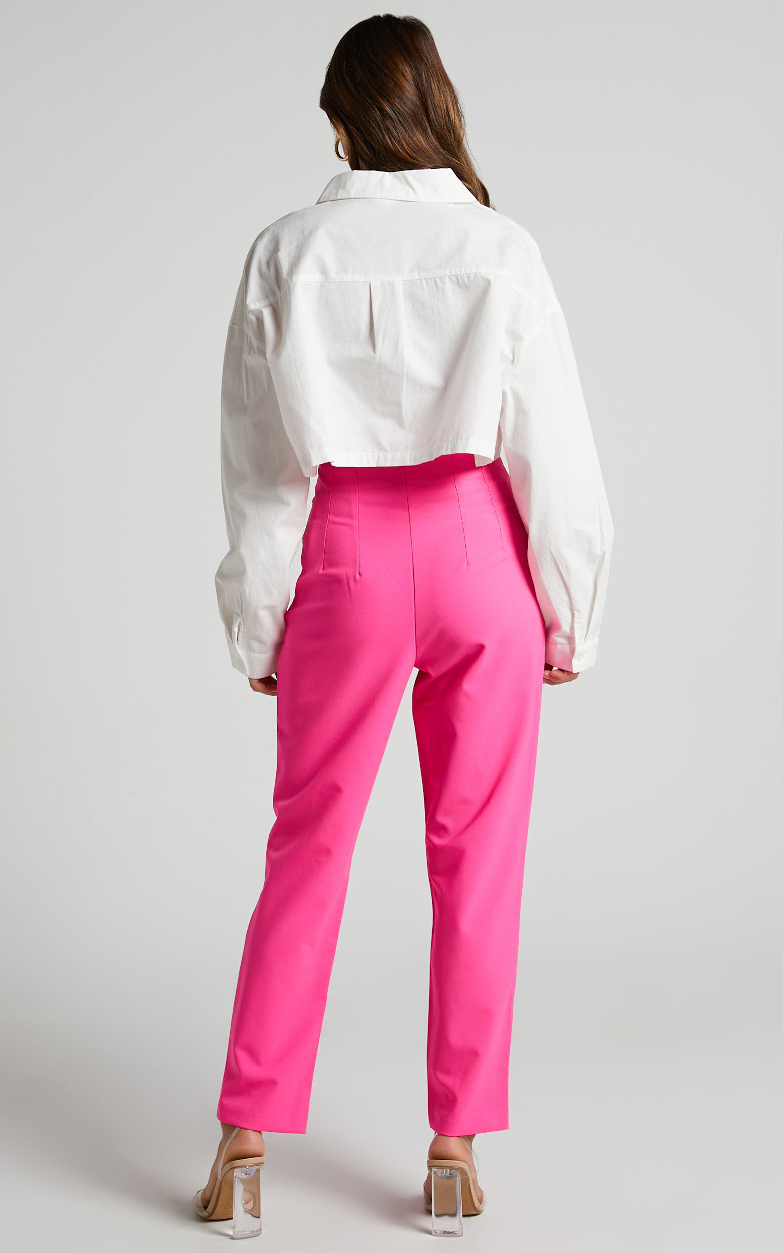 Pink cut off deals trousers