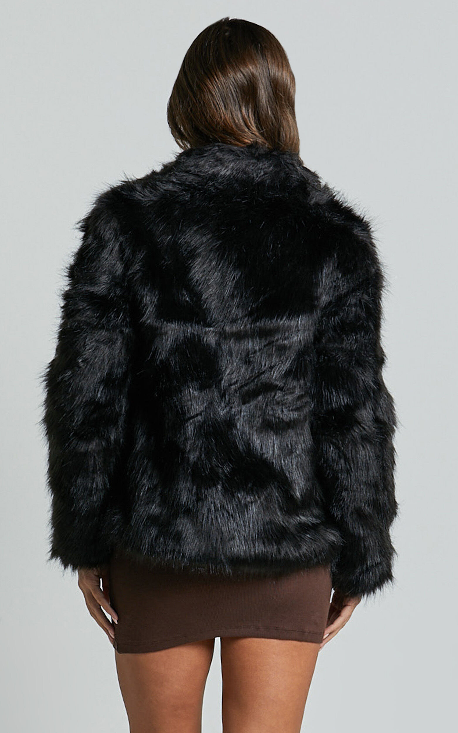 Lioness - Bada Bing Faux Fur in Onyx | Showpo