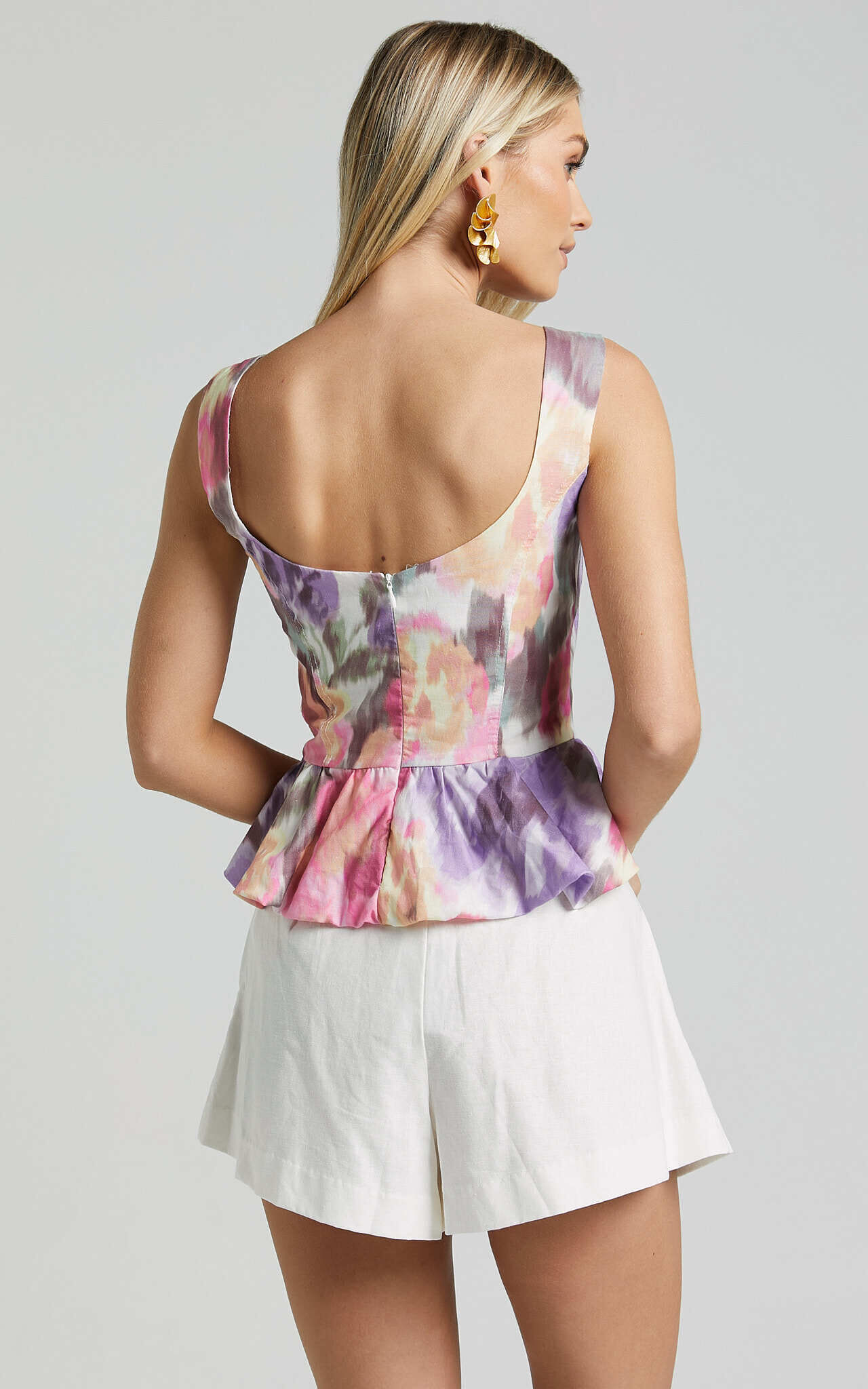 Fitted peplum tops best sale