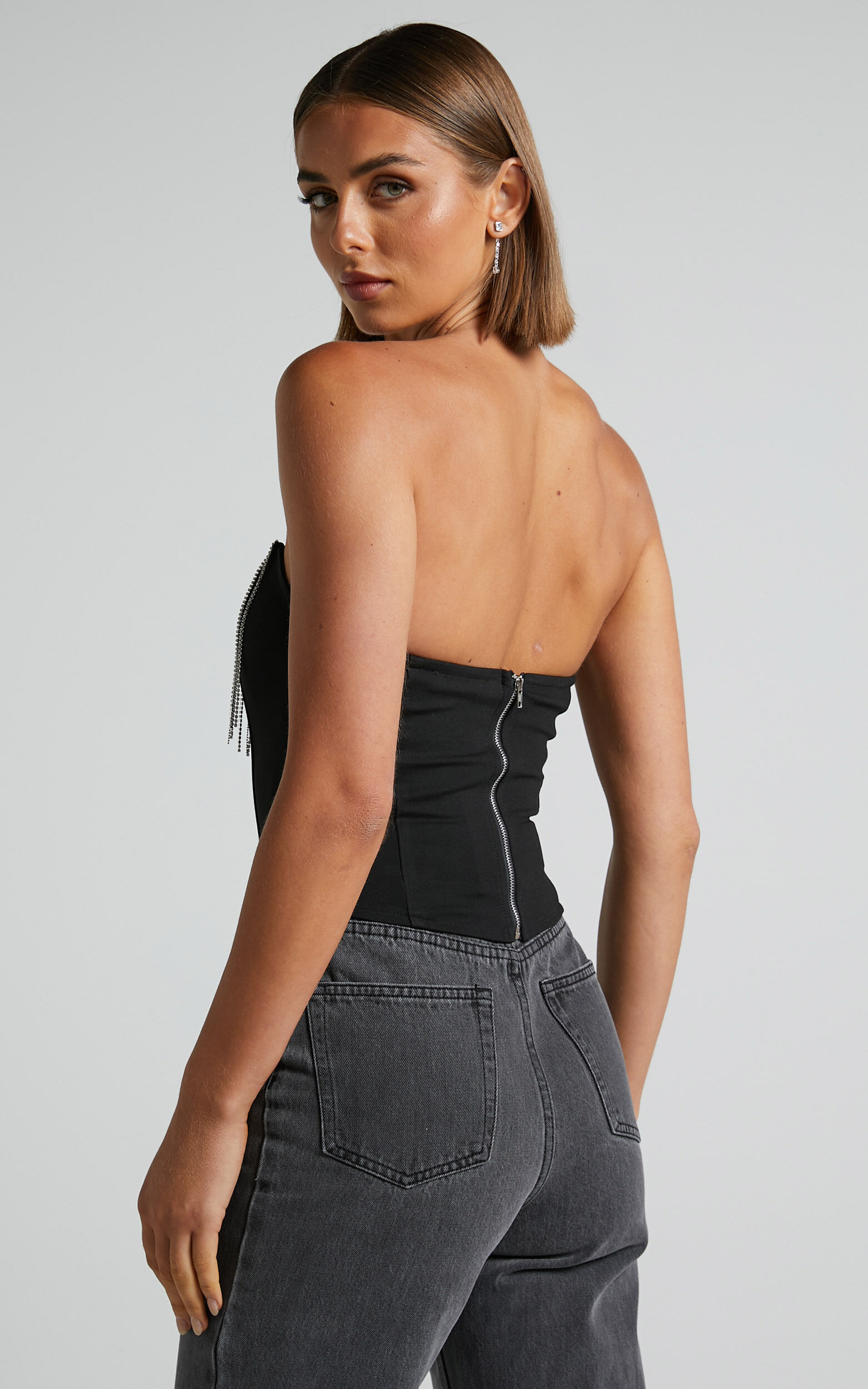 Strapless on sale halter top