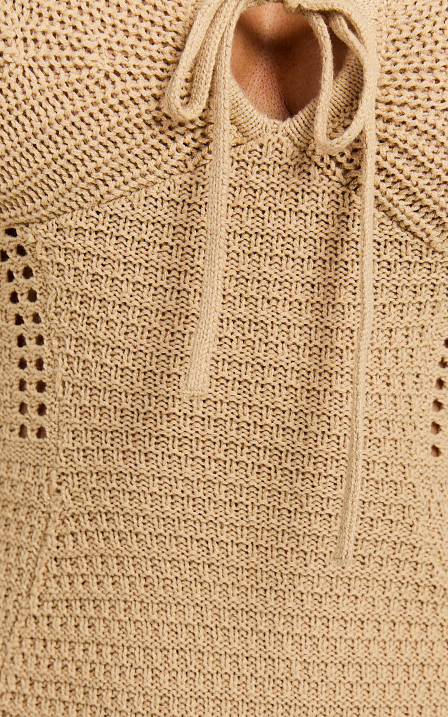 Venus Maxi Dress - Crochet Knit Halter Bodycon Dress in