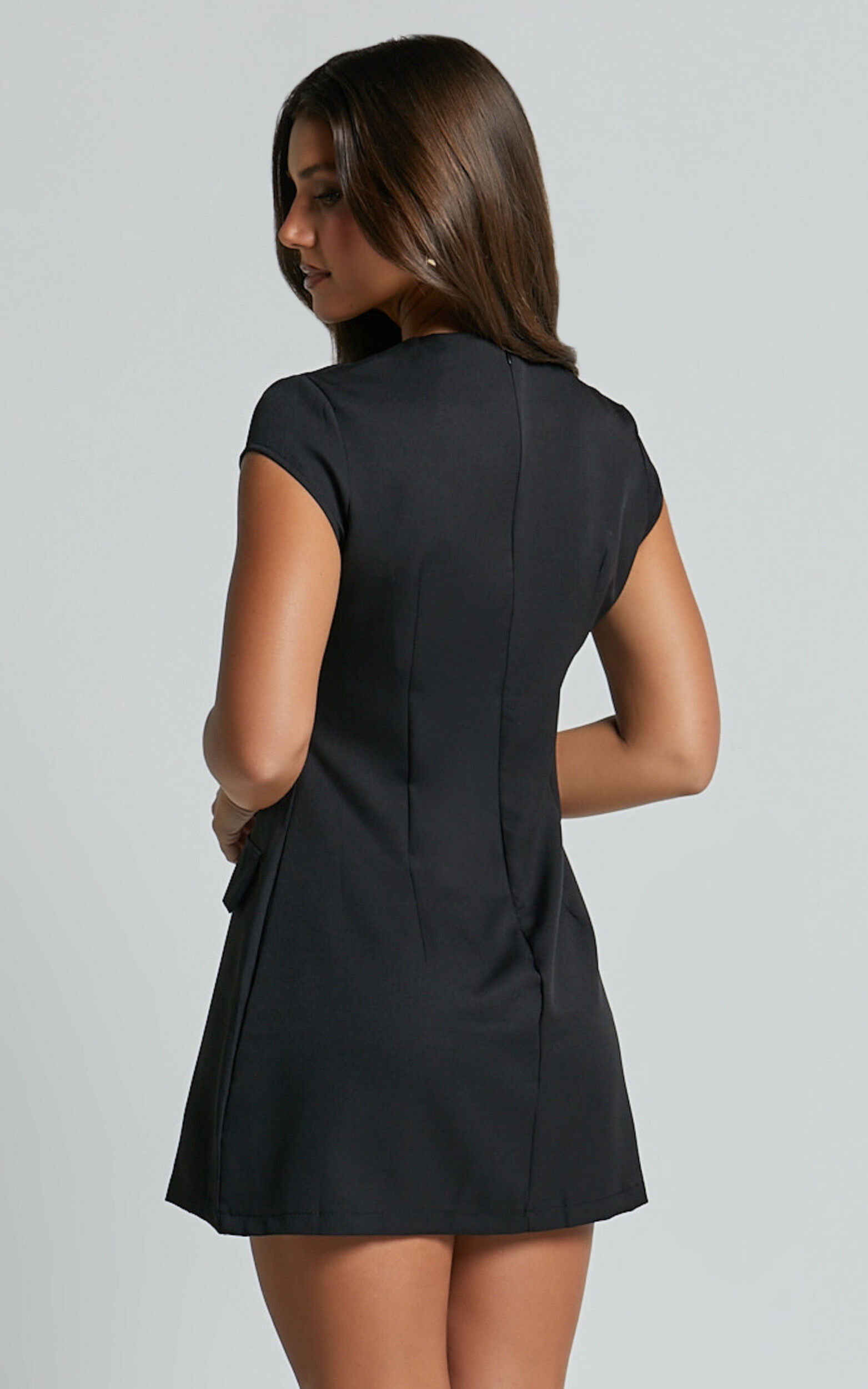 By johnny sculpture sleeve mini dress top