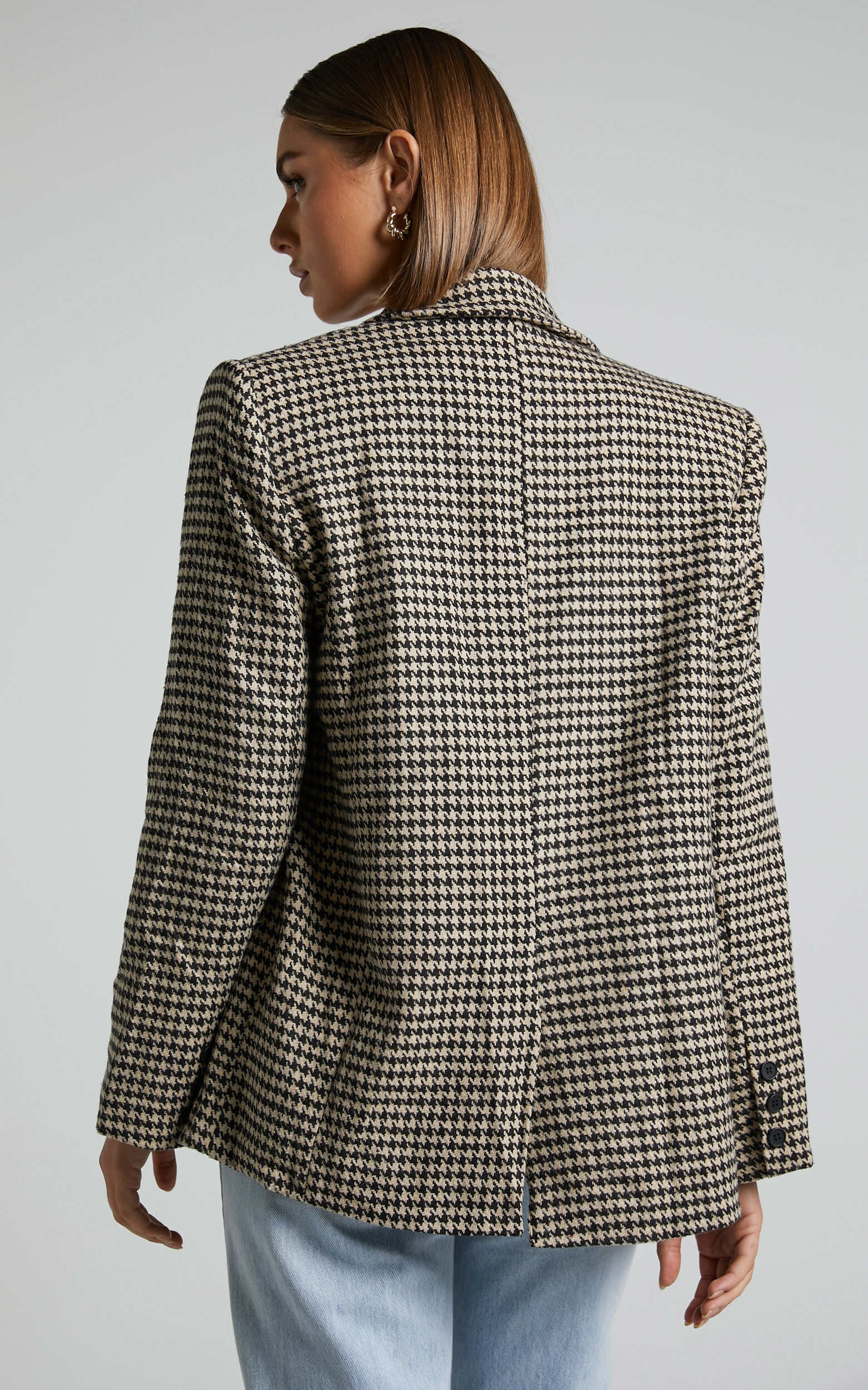 H&m houndstooth deals blazer