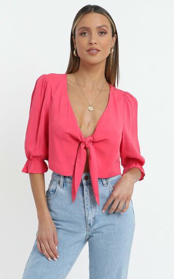 Kailani Top in Hot Pink