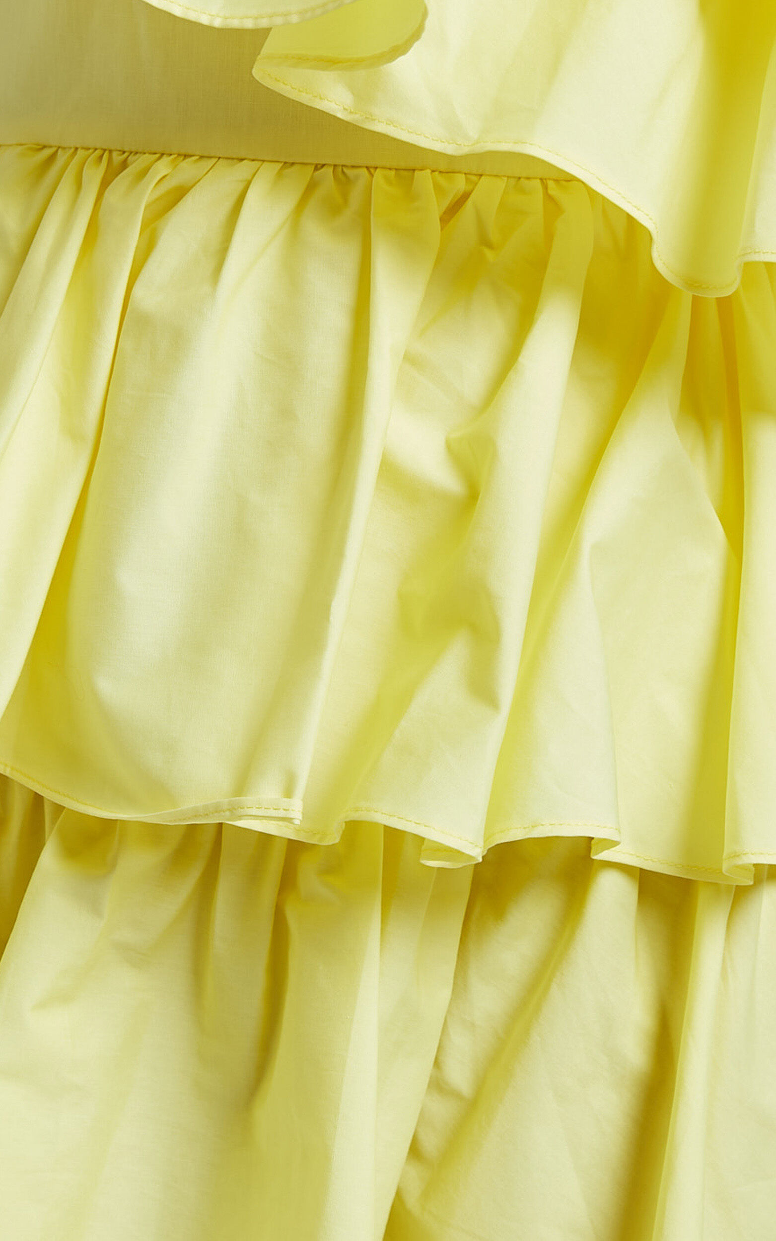 Flora Mini Dress - One Shoulder Tiered Dress in Sun Yellow | Showpo