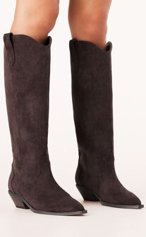 Billini - Helix Boots in Dark Cacao Suede