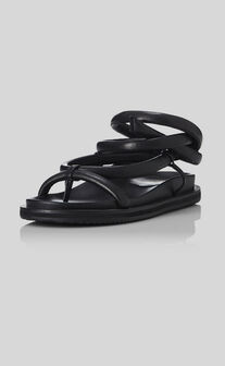 Alias Mae - Soki Sandals in BLACK LEATHER