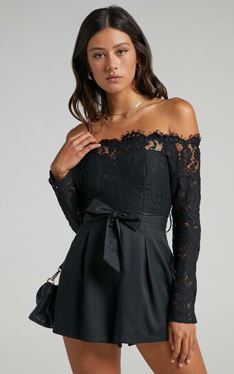 Since Youve Been Gone Playsuit in Black
