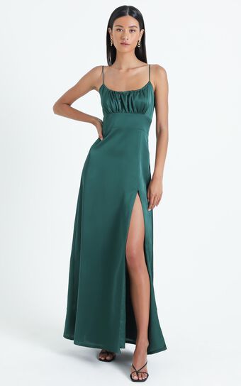 Simply Want You Dress in Emerald