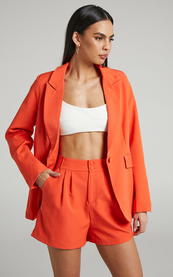 Ashesha Blazer - Tailored Suiting Blazer in Oxy Fire