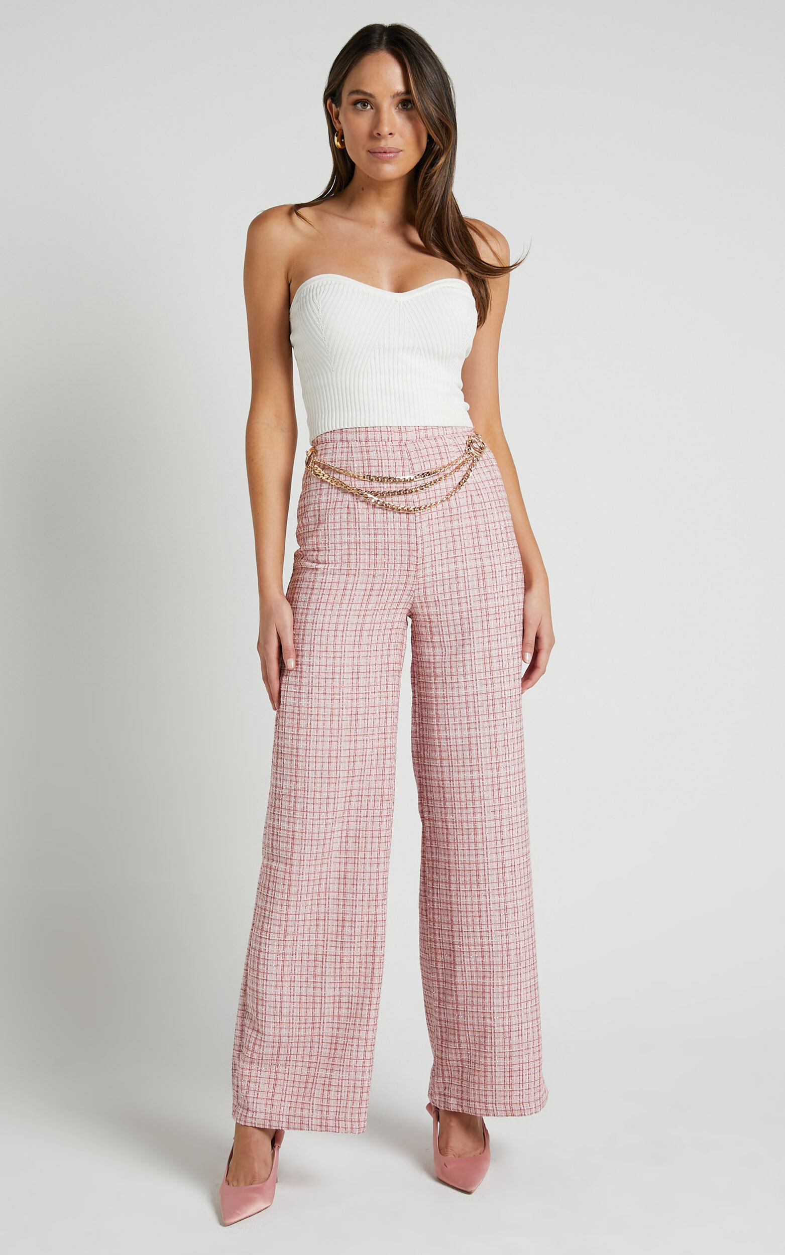 TWEED HAIR BAND BROAD LIGHT ROSE TWEED HAIR BAND BROAD LIGHT ROSE