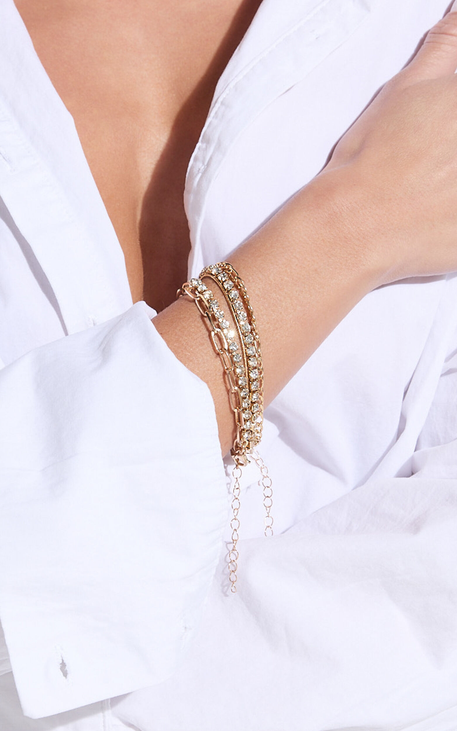 Kaitlin Bracelet - Multipack Tennis Bracelet in Gold - NoSize, GLD1