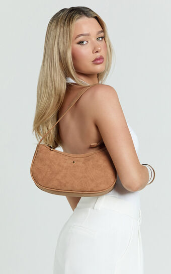 Peta and Jain - Dixie Shoulder Bag in Tan Suede
