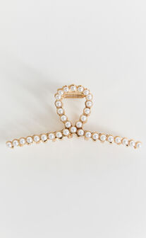 Jenny Clip - Pearl Hair Clip in Gold