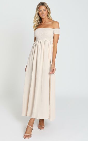 Game Changing Maxi Dress In Natural Linen Look