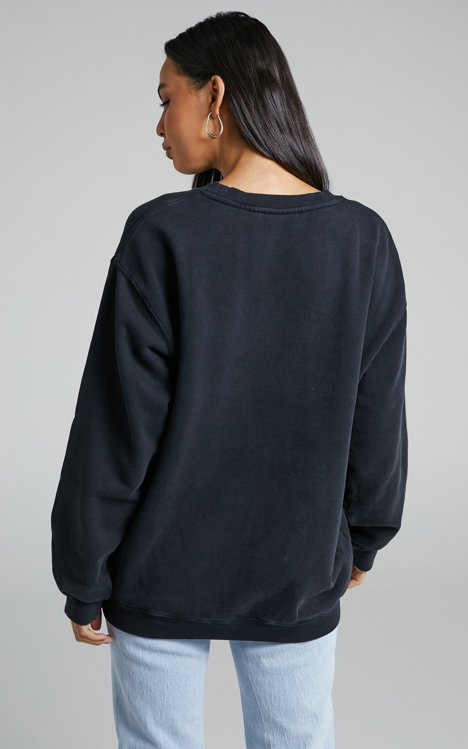 Washed black sweater new arrivals
