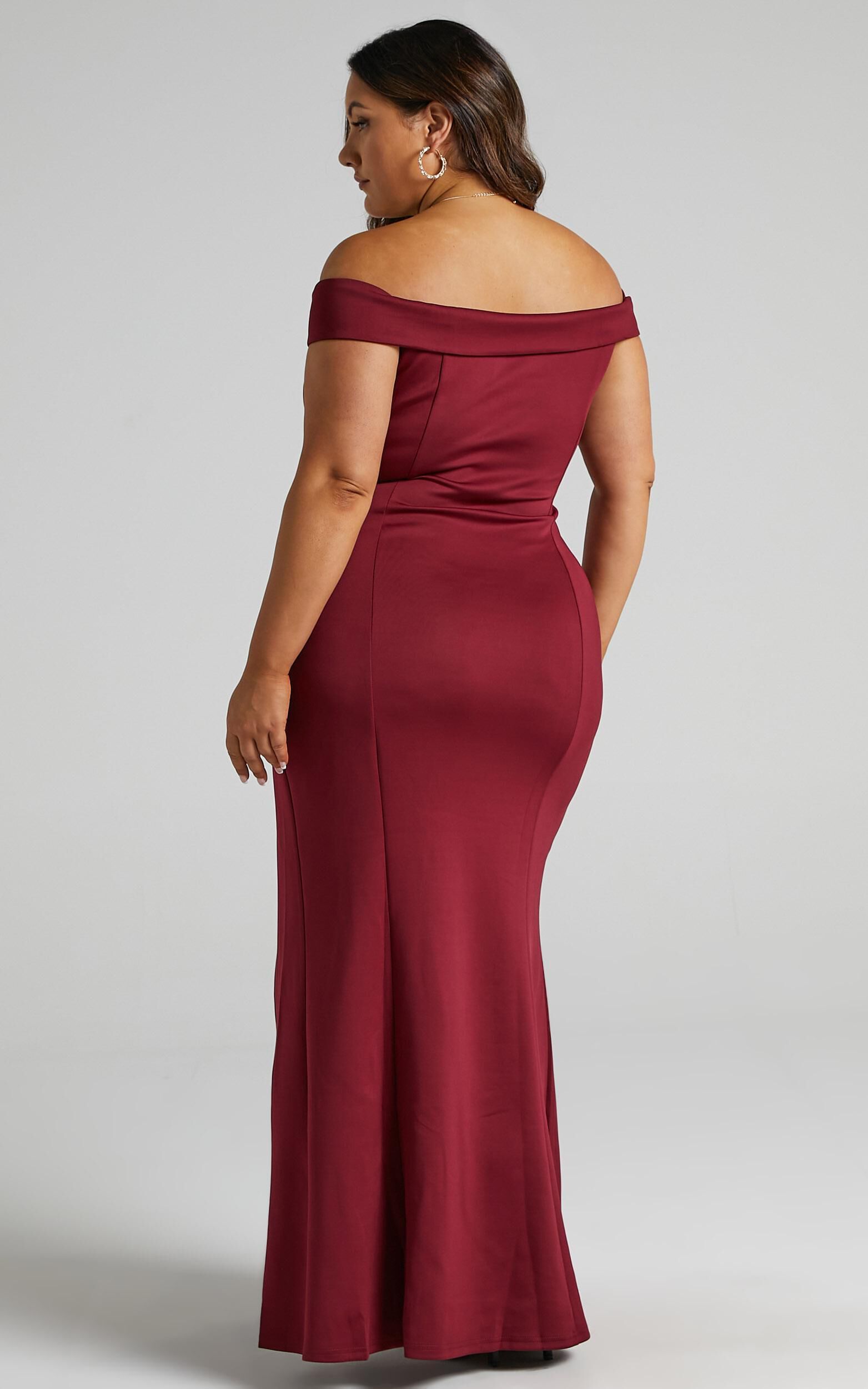 One For The Money Dress in Wine