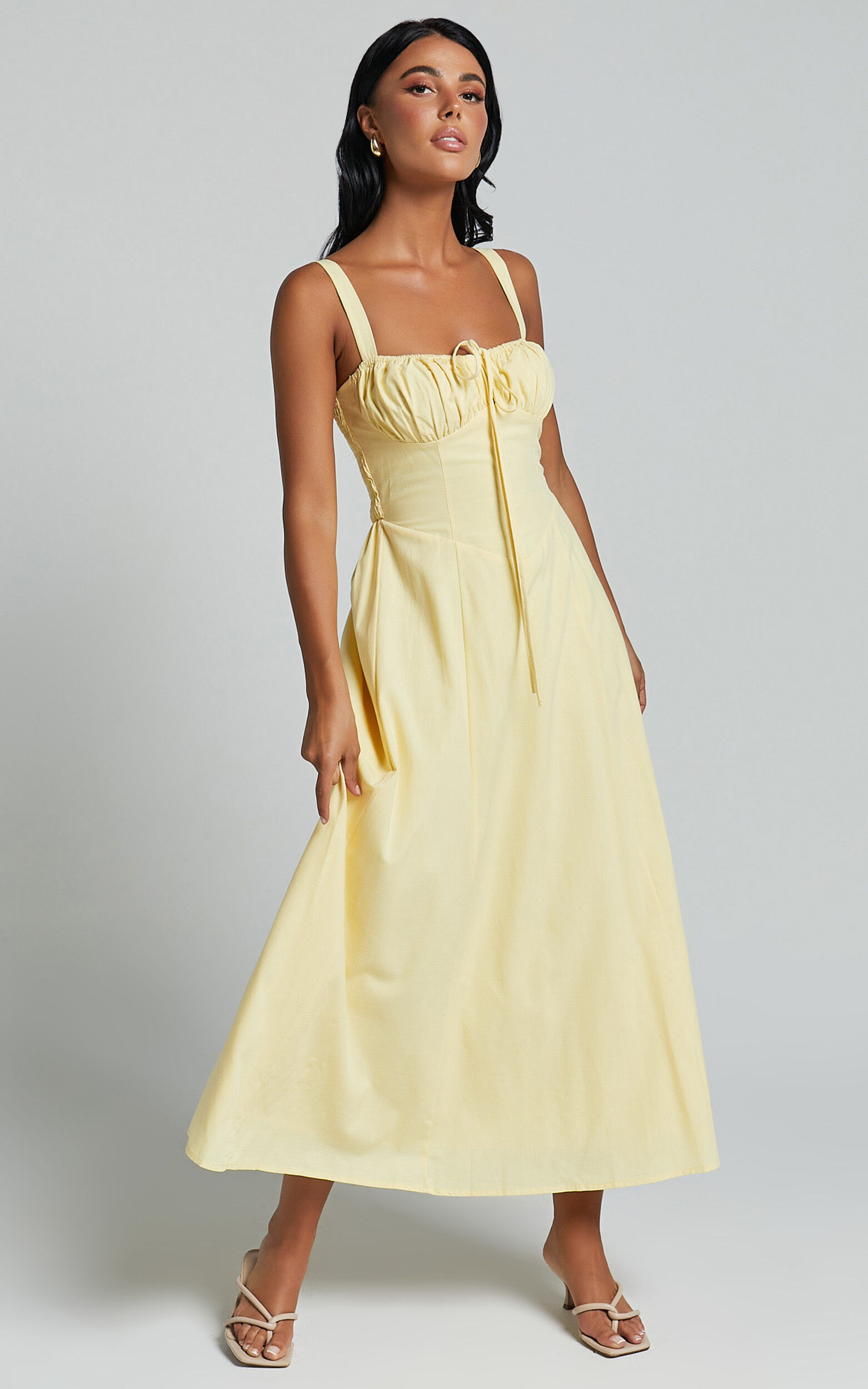 Tie front sales a line dress