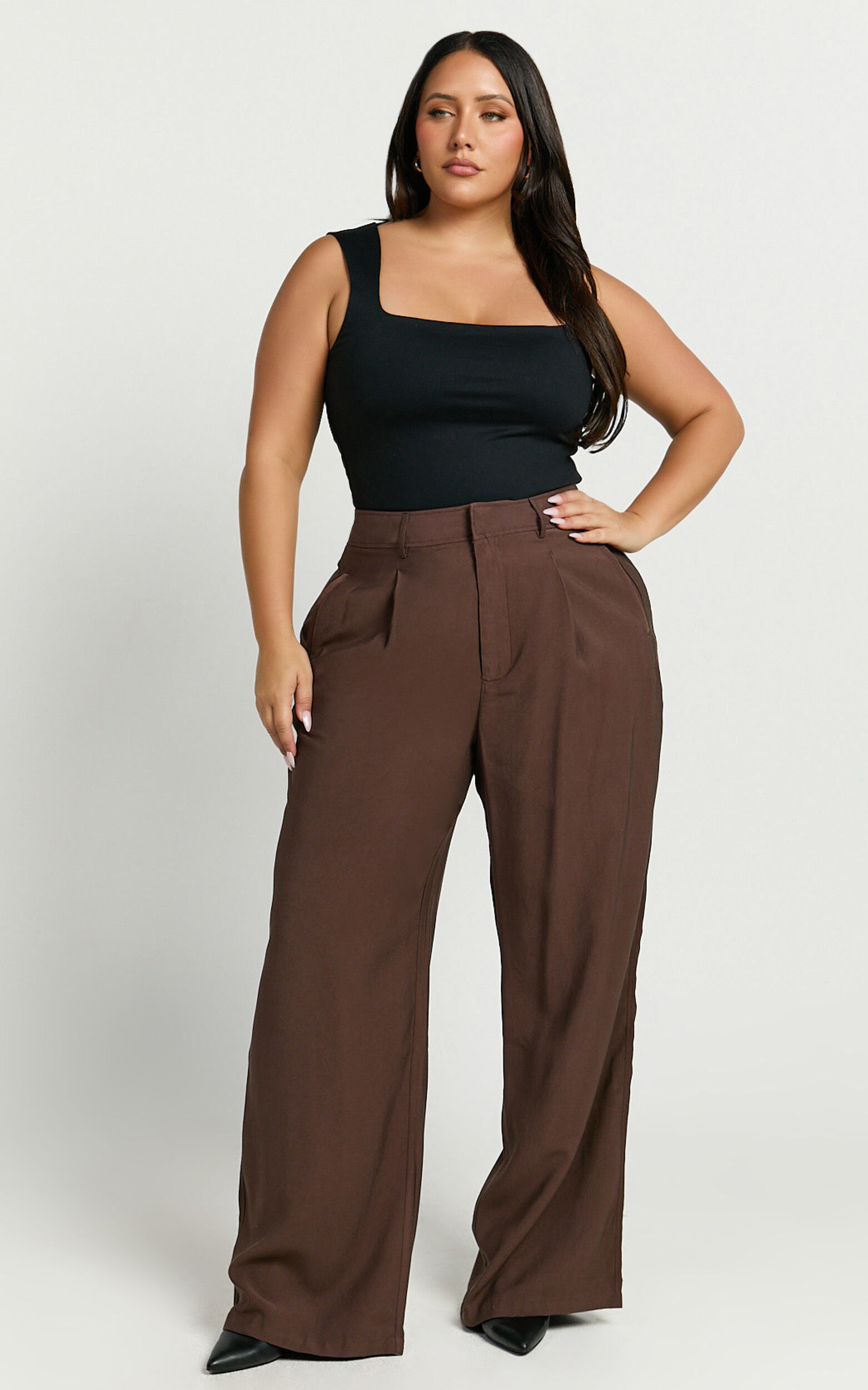 パンツ Patou Tailored Brown Trousers With High Waist Patou | Trousers & skirts, quality & chic jeans for women