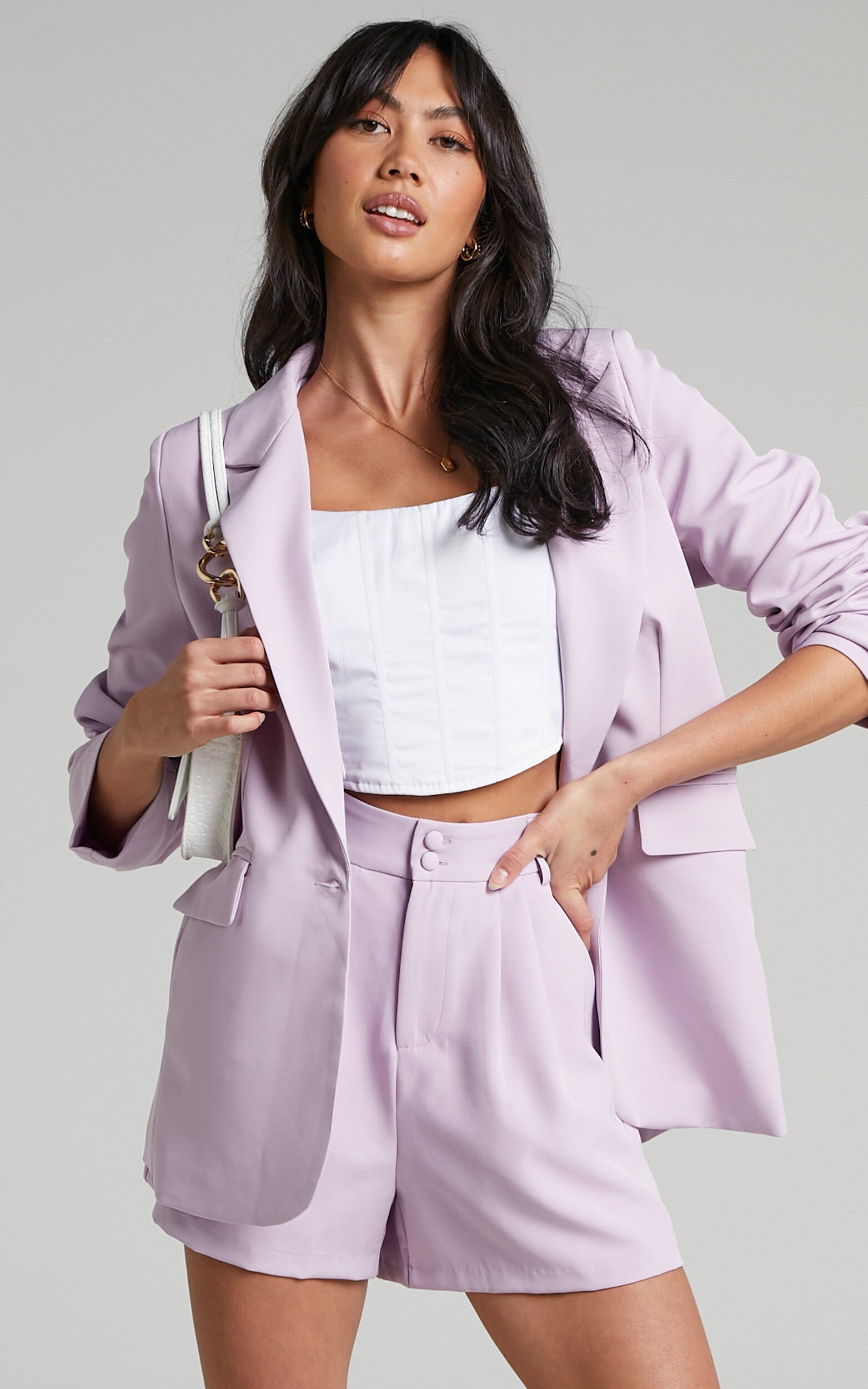 Ashesha Blazer - Tailored Suiting Blazer in Lilac - 04, PRP2