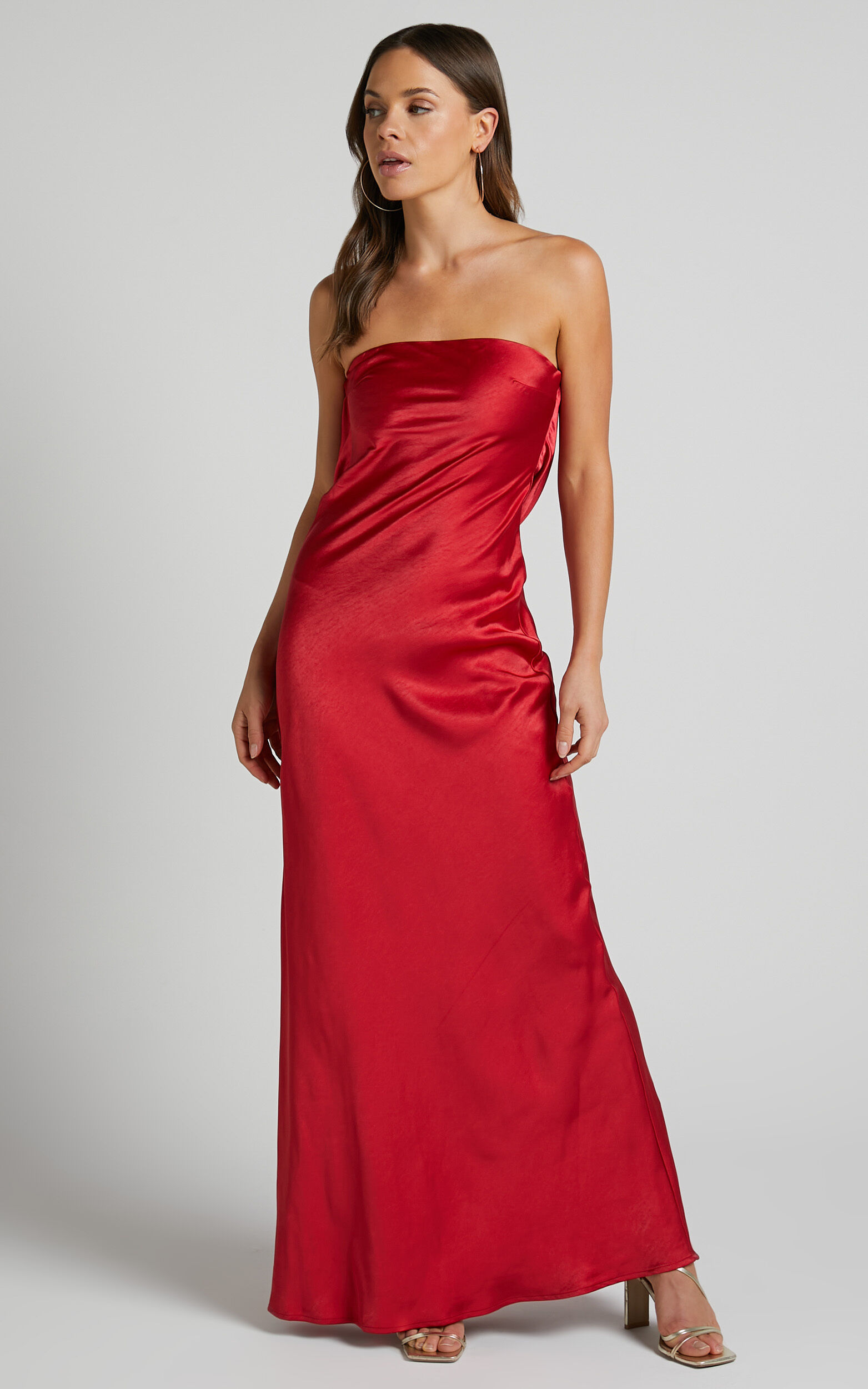 Cherry red formal dress deals