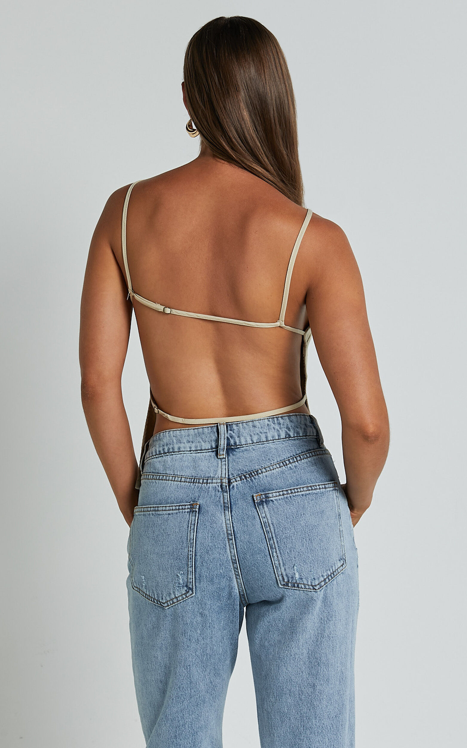 LIONESS - CAMILLE BACKLESS TOP in ECRU