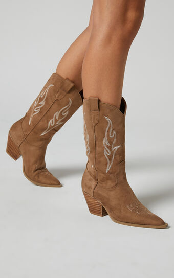 Billini - Asha Boots in Taupe Suede
