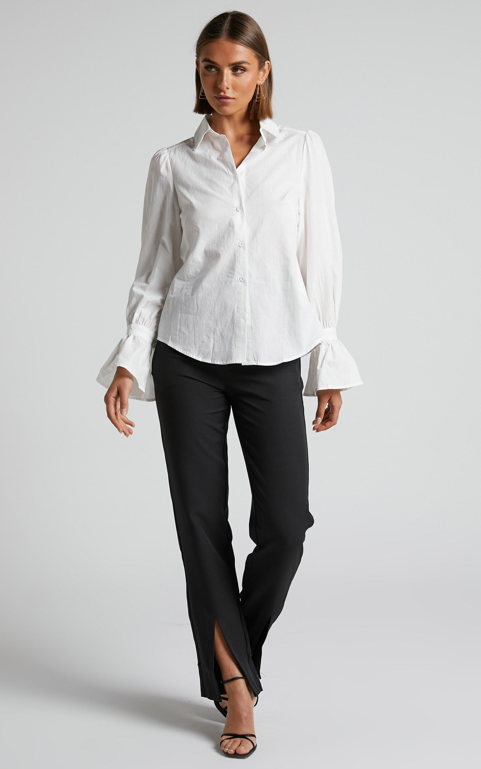 ●FLARE UP● Diagonal Strap Tshirt FL121White FL-121_White Long Sleeve Western Button Up Big Boys Shirt S-xl - White