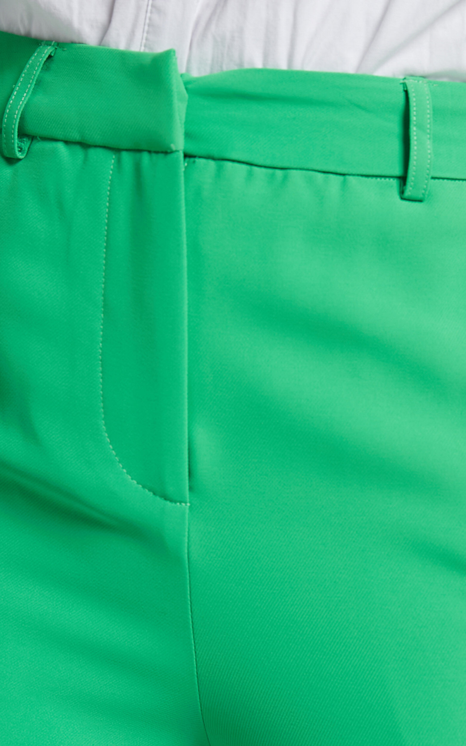 Bonnie Pants High Waisted Tailored Wide Leg Pants in Green Showpo