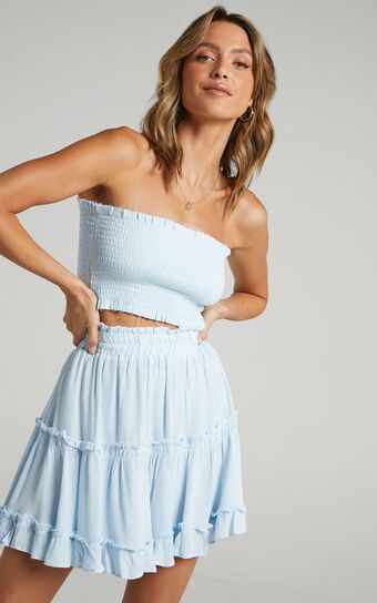 Outside The Line Two Piece Set in Baby Blue 