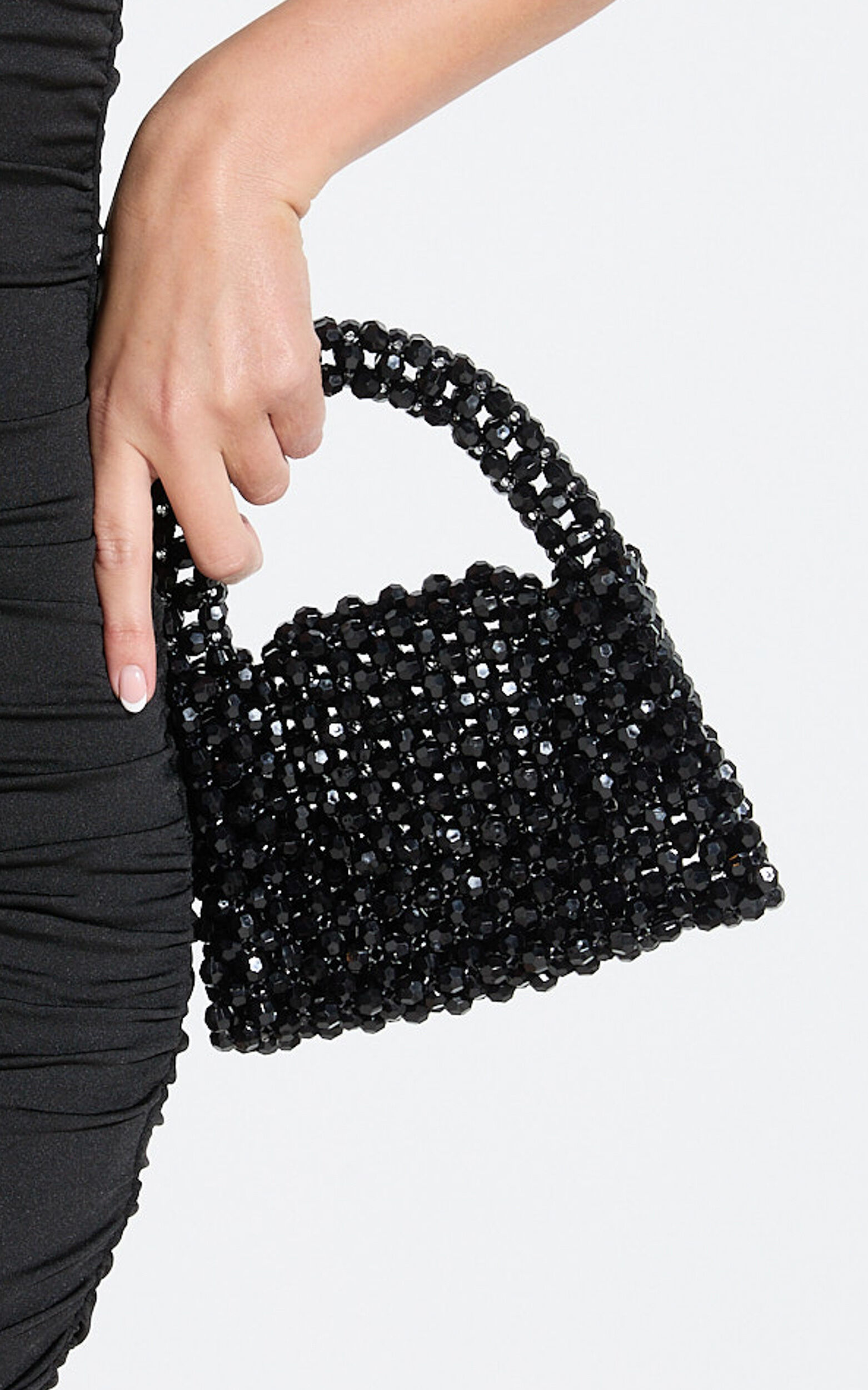 Jaynee Beaded Bag in Black Showpo