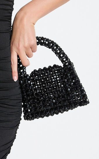 Jaynee Beaded Bag in Black