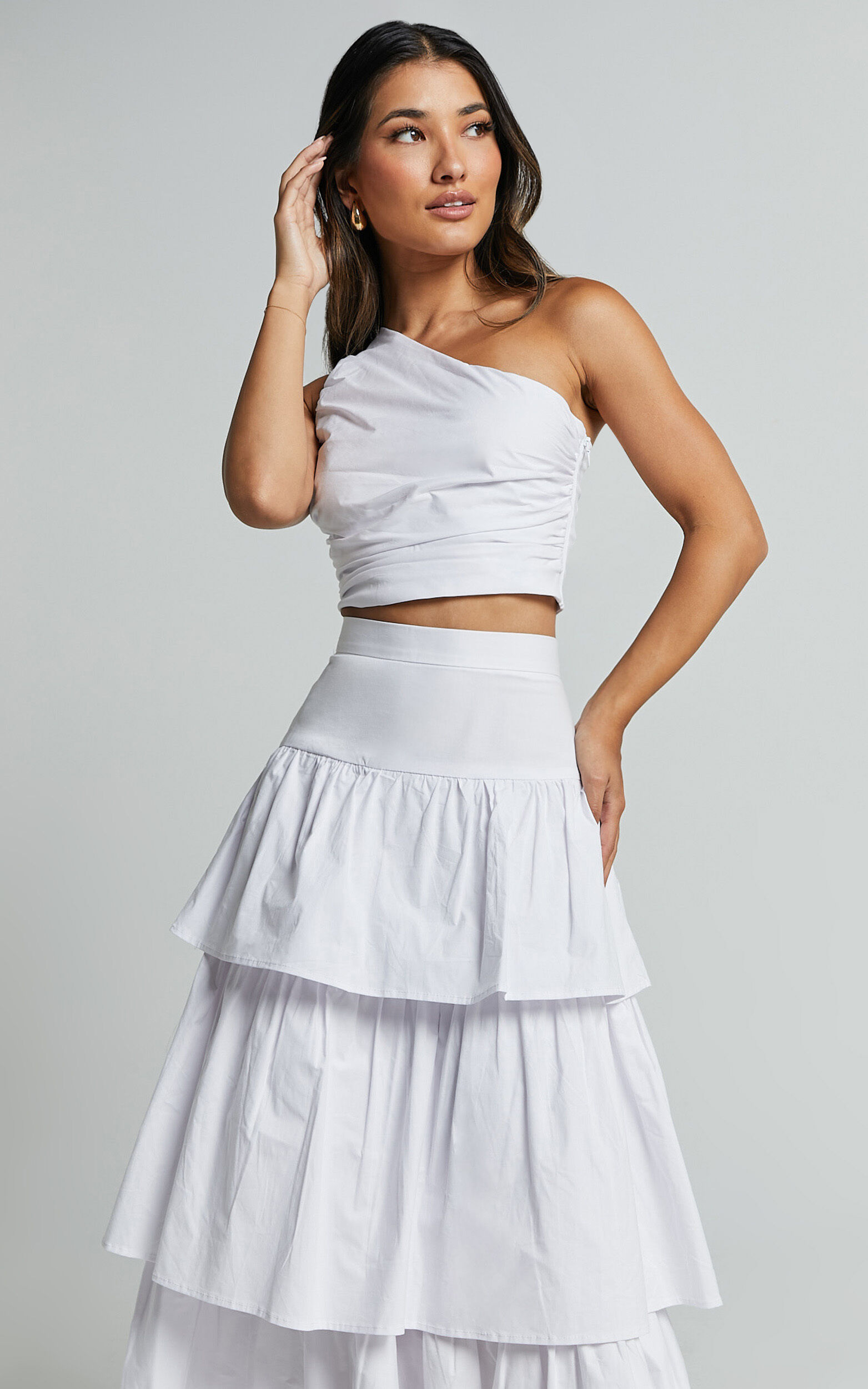 Asymmetrical top 2025 and skirt