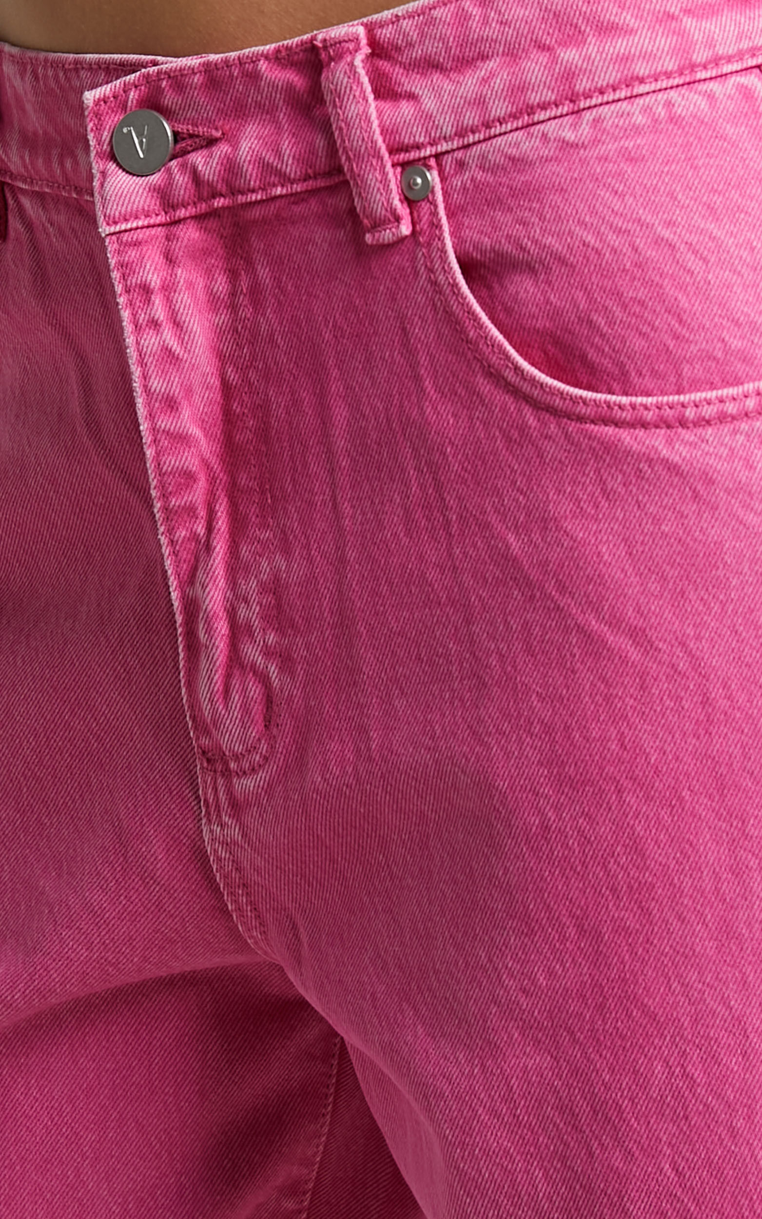 Abrand - A Slouch Jean Super Pink Stoned Jeans in Super Pink