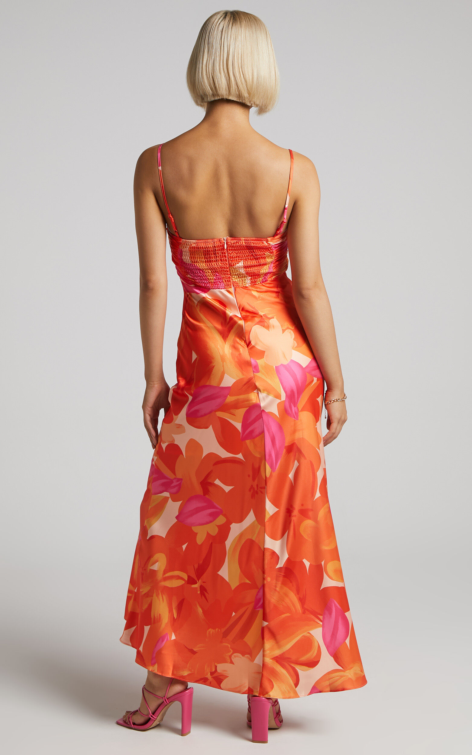 Lazo midi dress in blood orange new arrivals