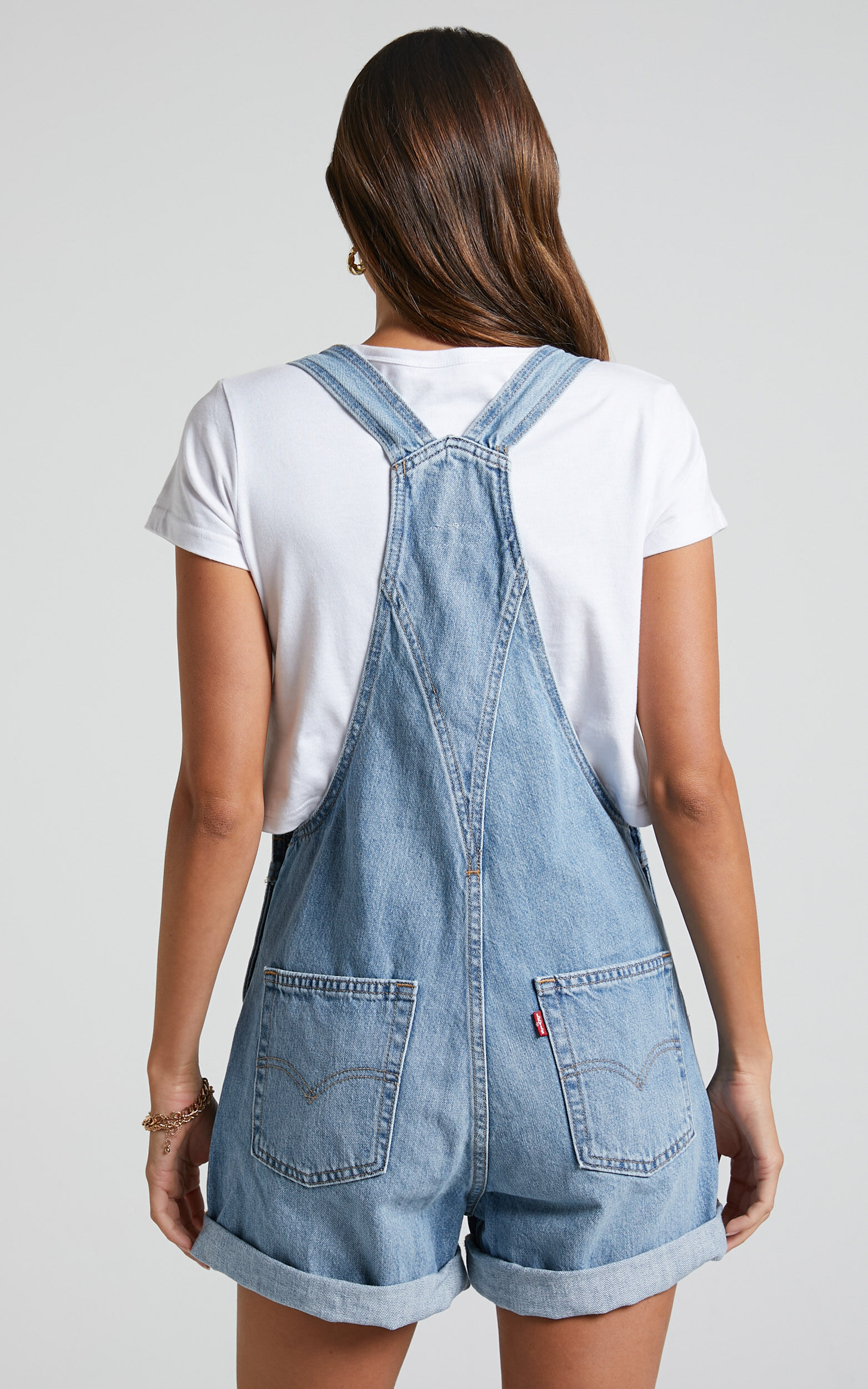Vintage levi overall shorts online