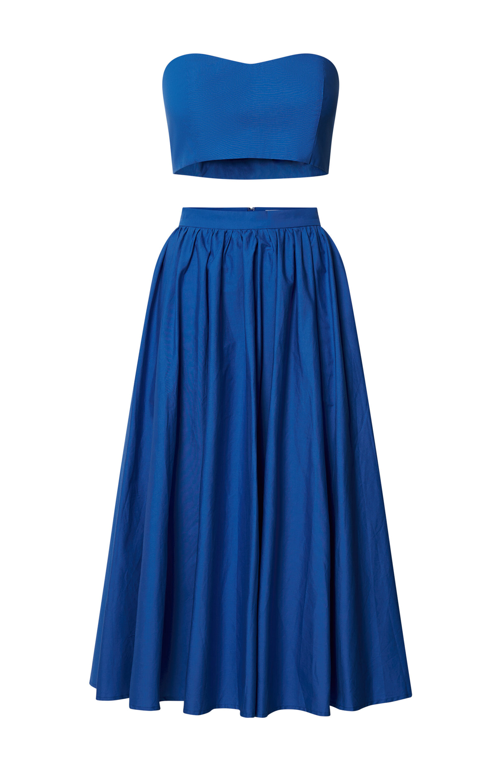 ★TOUT Y EST★ Mele Lily Blue 23MLLB Olympia Two Piece Set - Strapless Corset Top and Full Midi